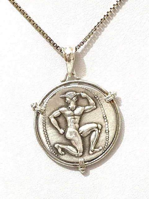 Franz Zerrenner Anhänger "Minotauros Labyrinth von Knossos" Sterling Silber 925