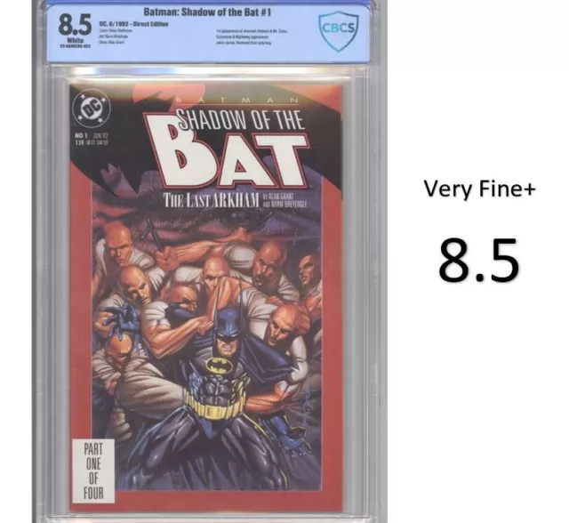 Batman Shadow of the Bat #1 -Key 1st apps. of J. Arkham &Zsasz-CBCS 8.5-New Slab