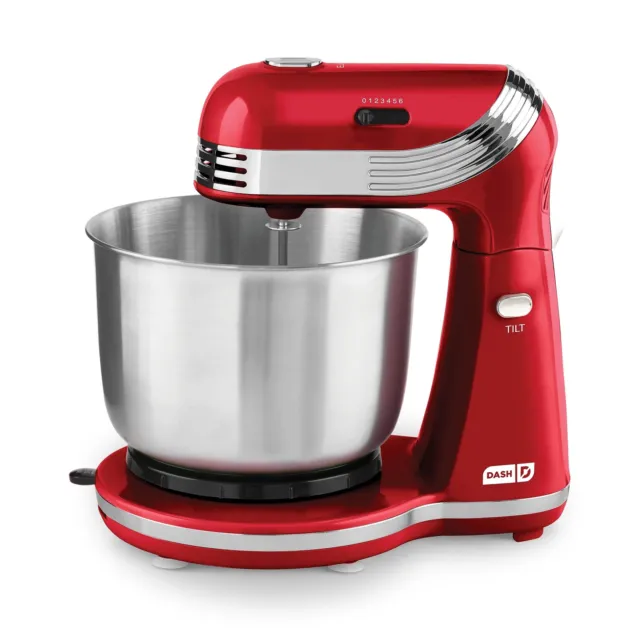 Stand Mixer (Electric Mixer for Everyday Use): 6 Speed Stand Mixer with 3 qt ...