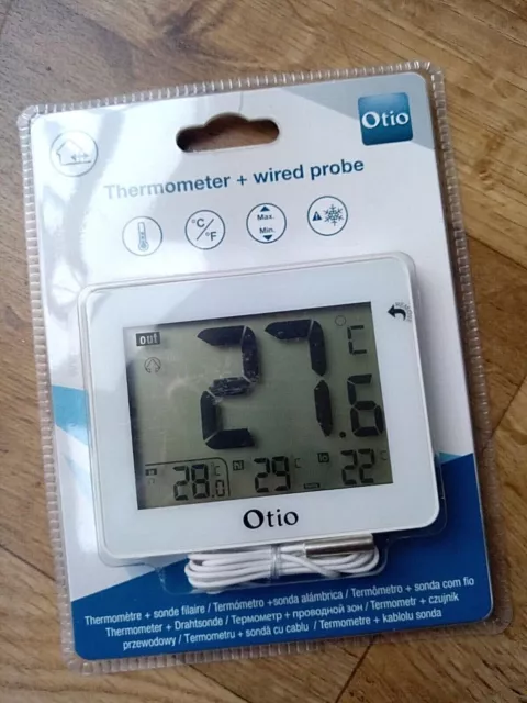 Thermomètre - hygromètre intérieur gris anthracite - Otio