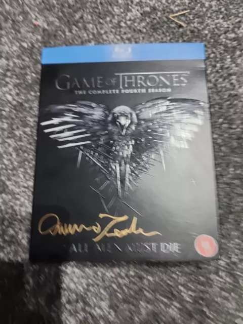Game Of Thrones - Complete Season 4 Box Set - Blu Ray Signed By Owen Teale