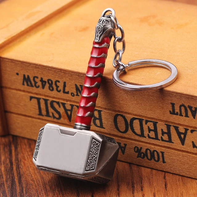 Marvel Avengers Thor Hammer Metal Key Chain Key Holder Car Keychain Accessories