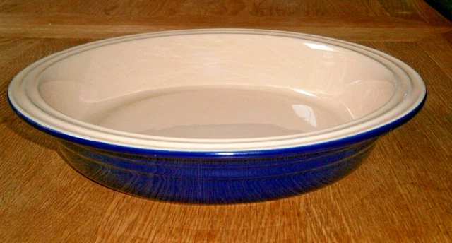 Le Creuset Gres Grande Raro Azul Oscuro Crema Pastel Redondo Plato De Hornear 30Cm