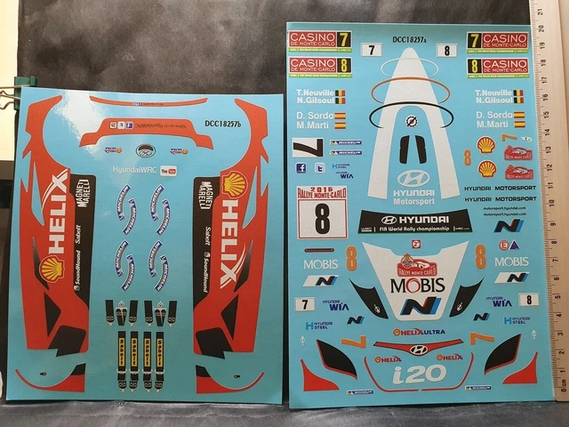 DECALS 1/24 HYUNDAI i20 - #56 / #73 - DINKEL - ADAC/PORTUGAL 2019