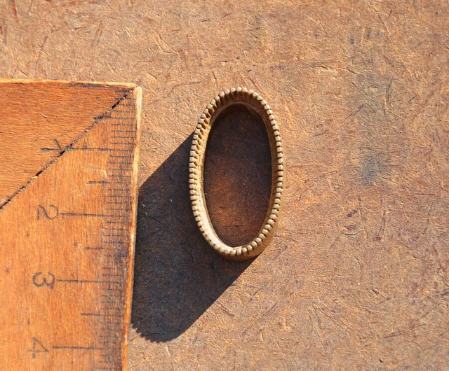 Rahmen oval Messingornament Zierornament Messing Prägen Ornament Buchbinden Art.