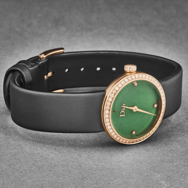Christian Dior Women's 'La D De Dior' Diamond Bezel Jade Dial CD047170A011 2