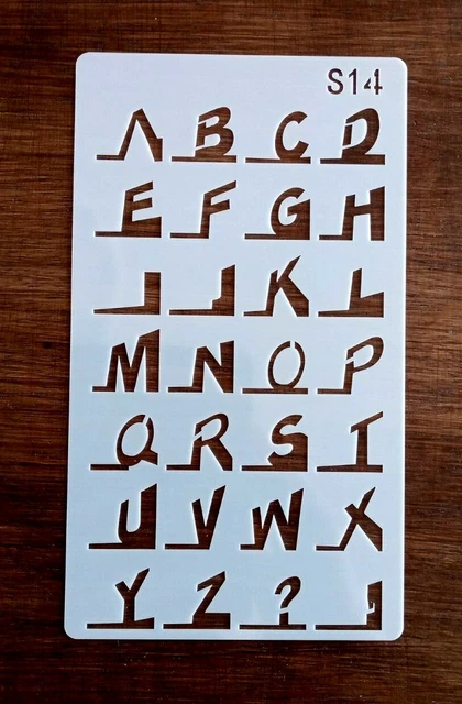 PLANTILLA LETRAS DEL ALFABETO 180mm x 105mm