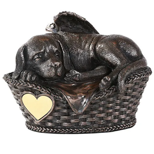 Angel Dog Urn For Cremation Ashes Statue Pet Memorial Figurine