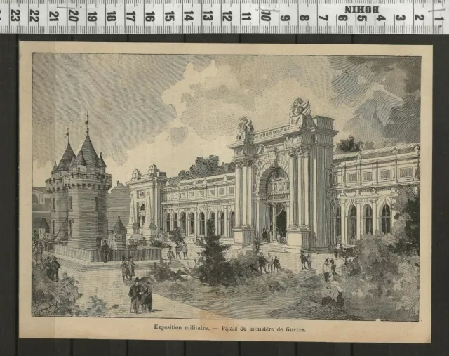 G306 /  Gravure 1898 /  Palais Du Ministere De La Guerre