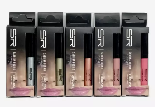 Sabrina Rudnik cosmetics Lip Gloss Lippenglanz 5er Set je Nr. 1x 08-02-10-12-11