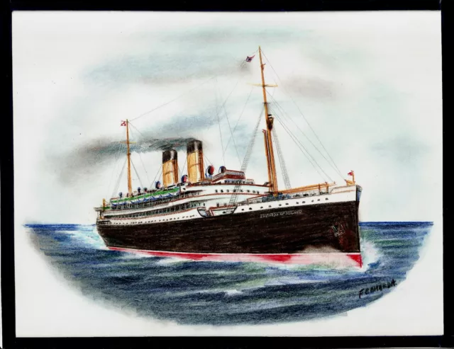 ORIGINAL ART WORK.. RMS EMPRESS OF IRELAND.... ocean liner...Canadian ...
