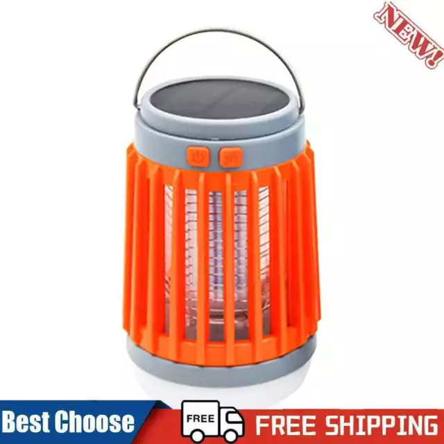 Solar Anti Insect Repeller Lamp Bug Waterproof Outdoor USB Light (Orange)