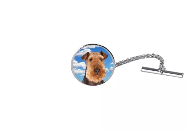 Airedale Terrier Dog code37 design cravatta e catena personalizzata