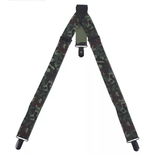 Hosenträger 3 Metallclips Y-Modell Suspenders Hosen Träger verstellbar flecktarn