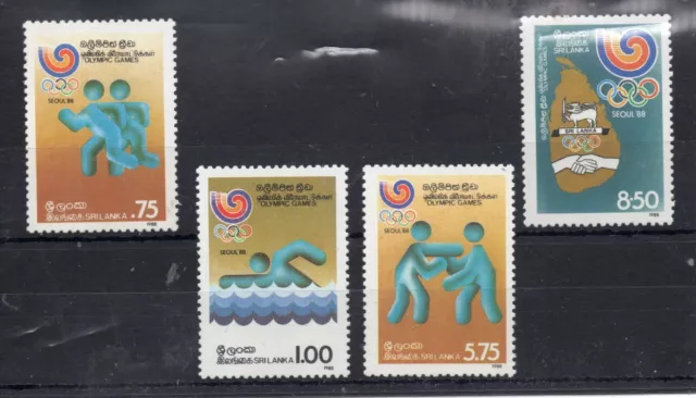 Sri Lanka Stamps 1988 Olympic Games Seoul Mint Never Hinged