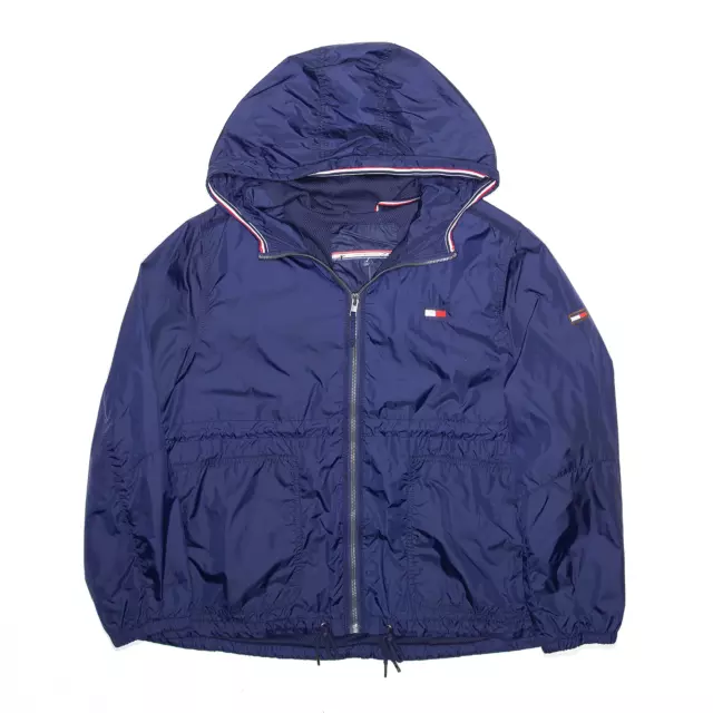TOMMY HILFIGER Giacca Parka Leggera Nylon Con Cappuccio Blu Ragazze L