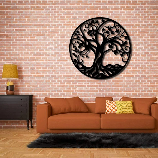 TREE OF LIFE Family Tree 3D Metal Art Decorative Wall Hanging Home ...