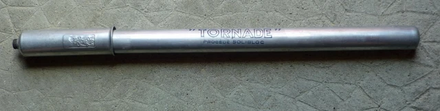 Pompe à Vélo Vintage TORNADE SOLIBLOC - Alu - Bleu Blanc Rouge - Fabriquée En France