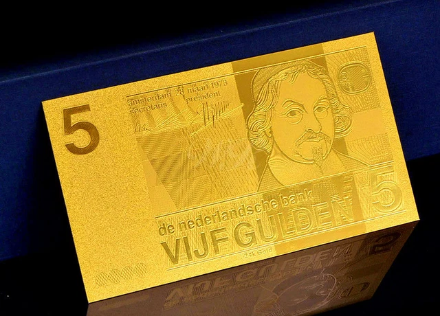 ★★ Pays Bas / Netherlands : Billet Polymer  " Or " Du 5 Gulden ★