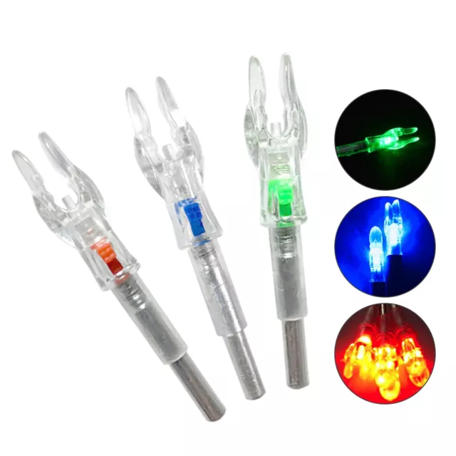 3Pcs Automatic LED Shooting Archery Arrows Lighted Nocks 4.2mm Arrow Nock Tail