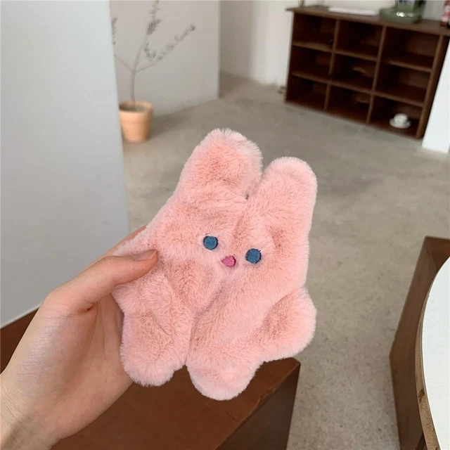 Lapin en peluche Sacs à monnaie Sacs d'animaux Clés de carte cas Pochette 4