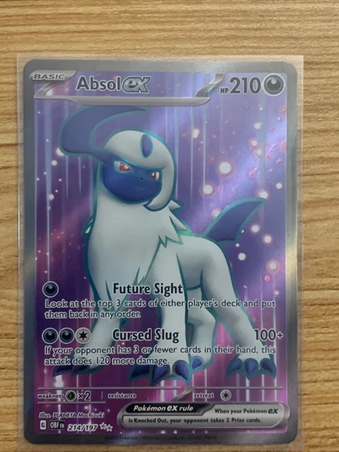 Absol ex - 214/197 Obsidian Flames Full Art Pokemon - NM/MINT Ultra Rare