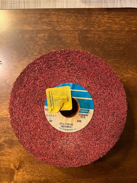 Norton 6"  x 2"  x 1"  Metal Finishing Convolute Wheel 66261007957