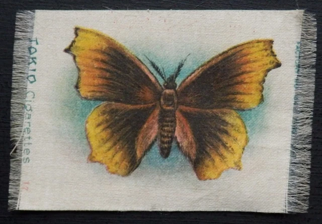 BUTTERFLIES and MOTHS Set 2Ac Blue American Tobacco SILK issued c1910