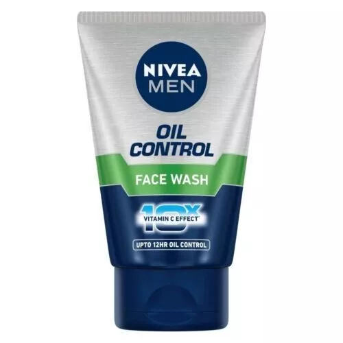 NIVEA Hommes Visage Lavage, 50G Peau Grasse, Huile Contrôle pour 12hr