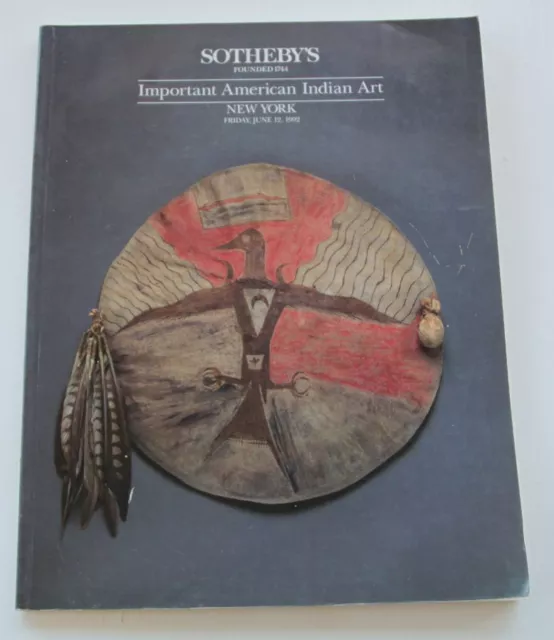 CATALOGUE AUCTION BOOK Sotheby's New York 1992 Important AMERICAN INDIAN ART