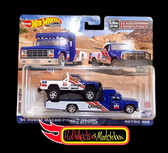 Hot Wheels TEAM TRANSPORT '80 DODGE MACHO KRAFTWAGEN RETRO RIG AUF LAGER 2023