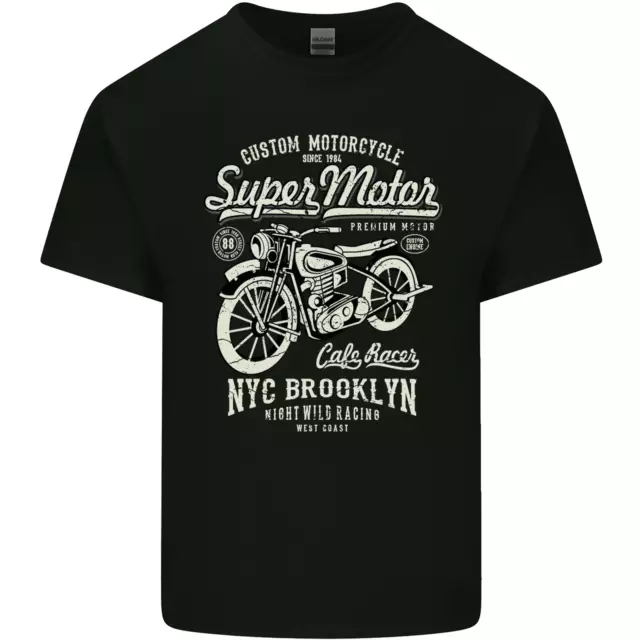 Super Motor Cafe Racer Motorcycle Biker Mens Cotton T-Shirt Tee Top