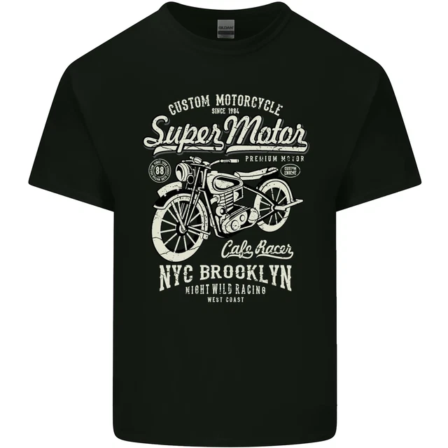Super Motor Cafe Racer Motorcycle Biker Mens Cotton T-Shirt Tee Top