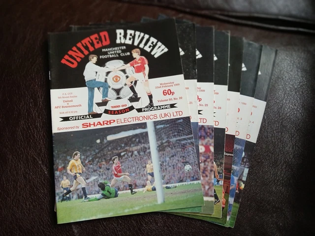 A large quantity of Manchester United review football programmes, 1970s