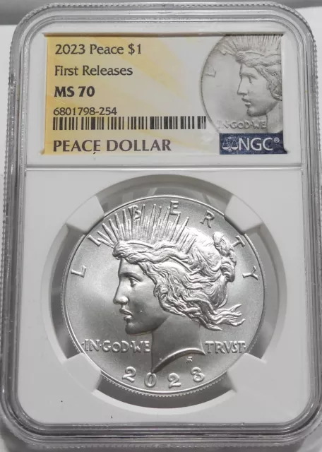 2023 Peace Silver Dollar NGC MS 70 Condition First Releases   (885)