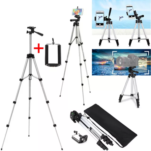 Holder Mount Professional Camera Tripod Stand For iPhone Samsung Cell Phone+Bag