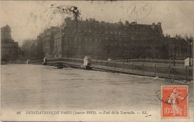 CPA AK Floodation 1900 PARIS Pont de la Tournelle FRANCE (990807)