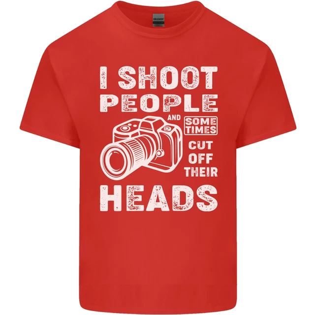 T-shirt top Photography I Shoot People Photographer da uomo cotone 4