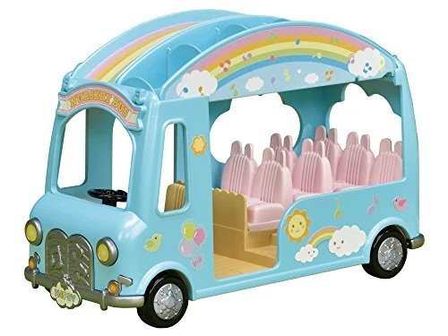 Sylvanian Families Kindergarten Vehicle Rainbow Kindergarten Bus S-62