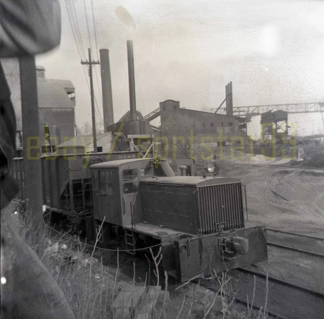Philadelphia Slag Company Locomotive #4 / Coal Hopper - Vtg Railroad Negative