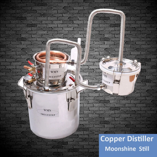 3 Pots Alcohol Still Water Distiller Copper W/Thumper Keg Brew Wine Making Kit