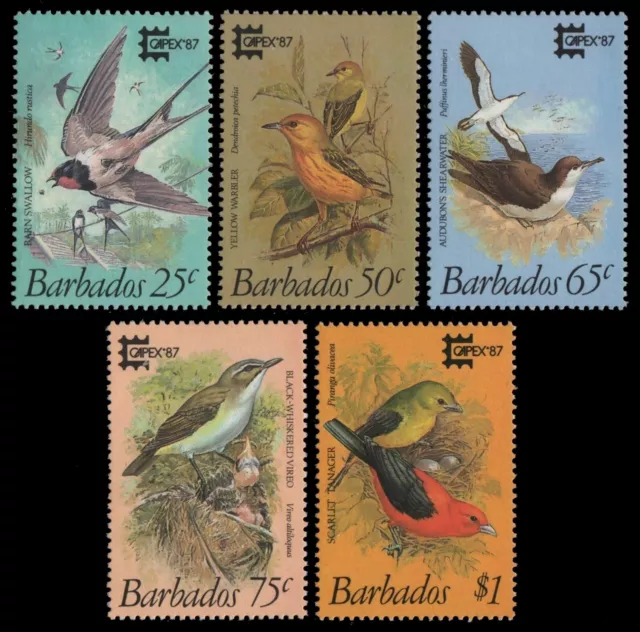 Barbados 1987 - Mi-Nr. 674-678 ** - MNH - Vögel / Birds