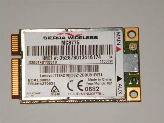 Org IBM Lenovo Sierra sans Fil MC8775 Wwan Umts Hsdpa Adapter 42T0817 #2215.014