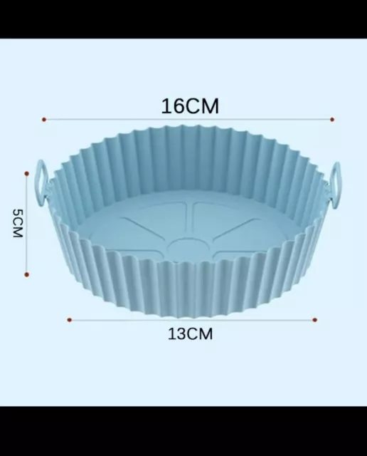 2x Revestimiento de silicona para freidora de aire Cesta Redonda reutilizable