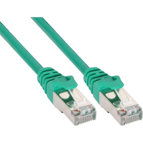 5x InLine Cat 5e Patchkabel F/UTP RJ 45 - Stecker Folienschirmung grün 1,5m