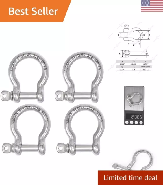 D-Ring Shackle Heavy Duty Wll Working Load Limit 8.5 Tons/ 18700 Lbs with  Screw Pin for Lifting Rigging Recovery 1 Inch Bow Shackle - China D-Ring  Shackle, Heavy Duty Shackle