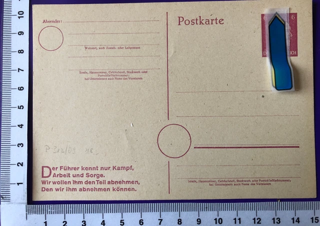 DR GA Ganzsache P314 mit Propagandazudruck postfrisch