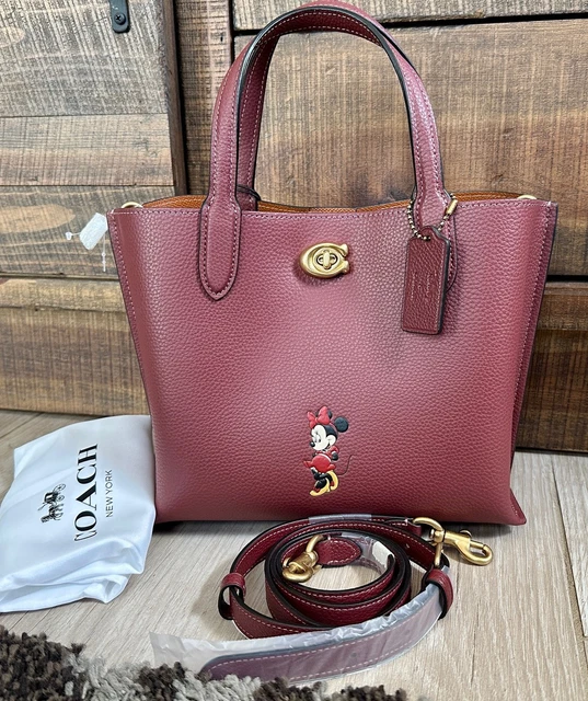 NEW COACH x Disney MINNIE MOUSE Leather Crossbody Willow 24