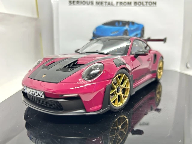 Modellino Auto Porsche 911 GT3 991 2018 Verde, Scala 1:18, Minichamps, Limited Edition