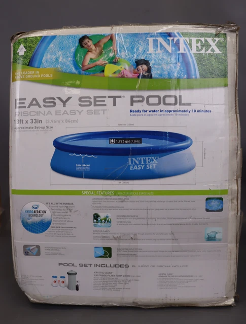 INTEX EASY SET 13ft x 33in Inflatable Pool Set - Filter Pump ...